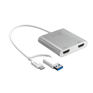 JCA365<BR>USB Type-C/Type-A デュアルHDMIディスプレイアダプター<BR>Ｋａｉｊｅｔ　（ｊ５　ｃｒｅａｔｅ）