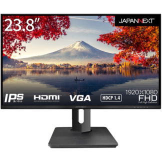 JN-HSP238IPSFHD<BR>液晶ディスプレイ 23.8型/1920×1080/HDMI×1、VGA×1/ブラック/スピーカー/昇降式スタンド<BR>㈱ＪＡＰＡＮＮＥＸＴ