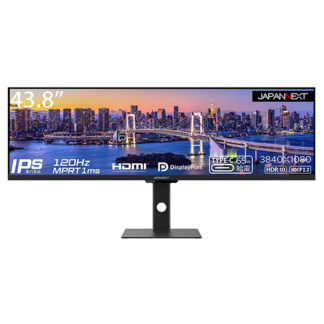 JN-IPS438DFHDR400-C65W液晶ディスプレイ 43.8型/3840×1080/HDMIx2、DPx1、USB Type-C65W給電/ブラック/スピーカー：あり㈱ＪＡＰＡＮＮＥＸＴ