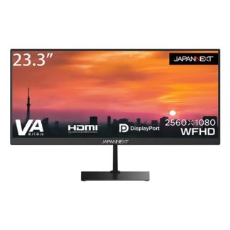 JN-V233WFHD<BR>液晶ディスプレイ 23.3型/2560×1080/DP×1、HDMI×1/ブラック/スピーカー：なし<BR>㈱ＪＡＰＡＮＮＥＸＴ