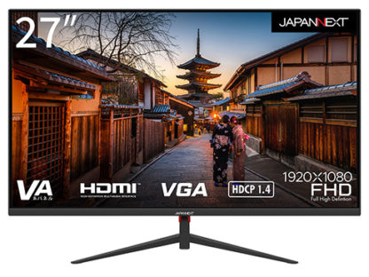 JN-V27FLFHD液晶ディスプレイ 27型/1920×1080/HDMI×1、VGA×1/ブラック/スピーカー㈱ＪＡＰＡＮＮＥＸＴ
