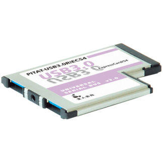 4988755-006187インターフェースカード/USB3.0×2ポート/ExpressCard 54 PITAT-USB3.0R/EC54ＣＦＤ販売㈱（玄人志向）