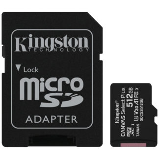 SDCS2/512GB512GB Canvas Select Plus microSDXCカード Class10 UHS-1 U3 V30 A1 SDアダプタ付属キングストン