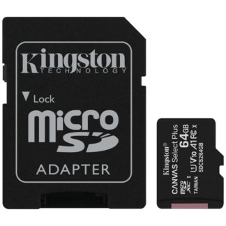 SDCS2/64GB64GB Canvas Select Plus microSDXCカード Class10 UHS-1 U1 V10 A1 SDアダプタ付属キングストン