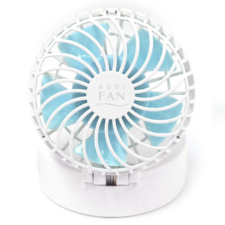 AB18640abbi Fan Mirror ハンズフリーポータブル扇風機 ホワイト㈱ロア・インターナショナル