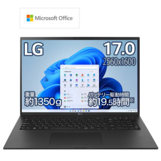 17Z90Q-KA78J1LG gram [Core i7-1260P/16GB/SSD・1TB/ODDなし/Windows 11 Home/Office Home & Business 2021/17.0型/重量1350g/最大19.5時間駆動/オブシディアンブラック]ＬＧ　Ｅｌｅｃｔｒｏｎｉｃｓ　Ｊａｐａｎ