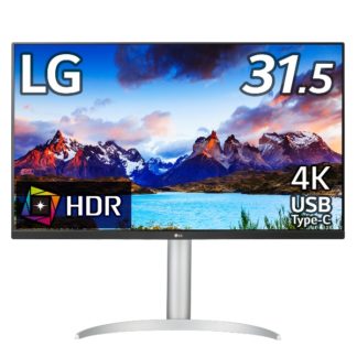 32UP550N-W<BR>液晶ディスプレイ 31.5型/3840×2160/HDMI、DisplayPort、USB Type-C/ホワイト/スピーカー：あり/VAパネル/フリッカーセーフ/PD 90W/ブルーライト低減/3年保証<BR>ＬＧ　Ｅｌｅｃｔｒｏｎｉｃｓ　Ｊａｐａｎ