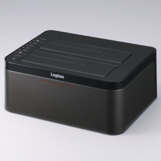 LGB-2BDPU3ES<BR>2Bayスタンド型3.5インチHDD＆2.5インチHDD+SSDデュプリケーターケース/USB3.0/ソフト付/エラースキップ機能付<BR>ロジテック㈱
