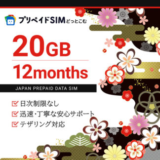 20211117-23100<BR>プリペイドSIM 月間20GB 最大12ヶ月 ドコモ<BR>㈱モバイル・プランニング