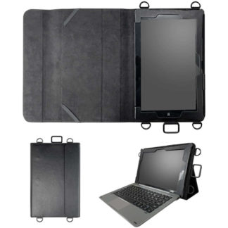 MDS-TCCHI10XBK<BR>CHUWI Hi10X用手帳型レザーケース ブラック<BR>㈱エムディーエス