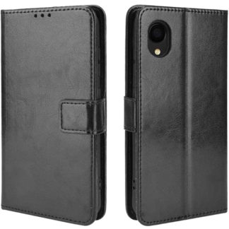 MDS-TCCSC56BBK<BR>サムスン Galaxy A22 5G SC-56B対応 手帳型レザーケース ブラック<BR>㈱エムディーエス