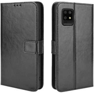 MDS-TCCSH41ABK<BR>シャープ AQUOS sense4 SH-41A対応 手帳型レザーケース ブラック<BR>㈱エムディーエス