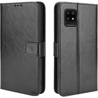 MDS-TCCSH54BBK<BR>シャープ AQUOS sense6 SH-54B対応 手帳型レザーケース ブラック<BR>㈱エムディーエス
