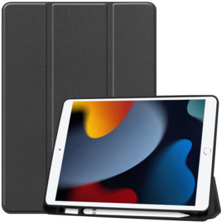 MDS-TPUCIP102FLBK2<BR>iPad 10.2（第9・8・7世代）対応 耐衝撃フラップケース ブラック（シボ）<BR>㈱エムディーエス