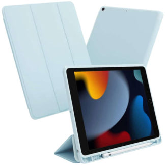 MDS-TPUCIP102FLLBU<BR>iPad 10.2（第9・8・7世代）対応 耐衝撃フラップケース ライトブルー<BR>㈱エムディーエス