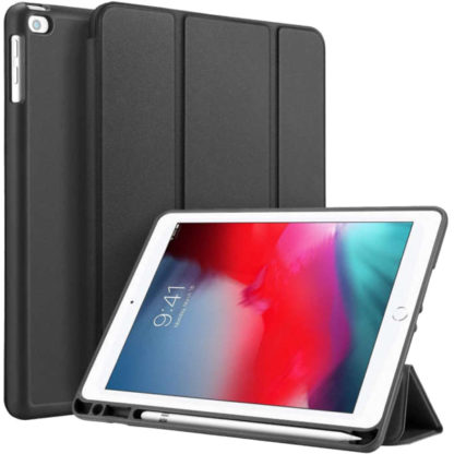 MDS-TPUCIP97FLBK2iPad 9.7（第6・5世代）対応 耐衝撃フラップケース ブラック（シボ）㈱エムディーエス