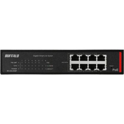 BS-GSL2008P法人向け Giga対応 PoE Layer2 スマートLiteスイッチ 8ポート㈱バッファロー