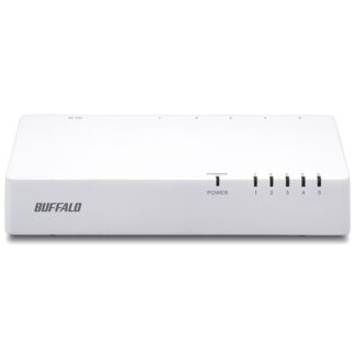 LSW4-TX-5NP/WHD<BR>10/100Mbps対応 スイッチングHub プラスチック筐体/電源内蔵モデル 5ポート ホワイト<BR>㈱バッファロー