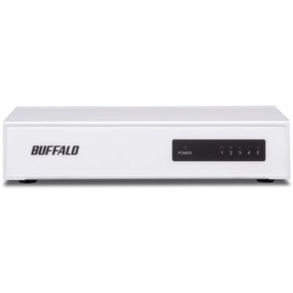 LSW4-TX-5NS/WHD<BR>10/100Mbps対応 スイッチングHub 金属筐体/電源内蔵モデル 5ポート ホワイト<BR>㈱バッファロー