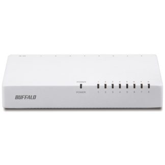 LSW4-TX-8EP/WHD<BR>10/100Mbps対応 スイッチングHub プラスチック筐体/電源外付けモデル 8ポート ホワイト<BR>㈱バッファロー
