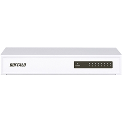 LSW4-TX-8NS/WH<BR>10/100Mbps対応 スイッチングHub 金属筐体/電源内蔵モデル 8ポート ホワイト<BR>㈱バッファロー