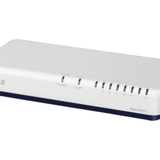 LSW6-GT-8NP/WH<BR>Giga 8ポート スイッチングハブ 電源内蔵 プラスチック筐体 マグネット付 ホワイト<BR>㈱バッファロー