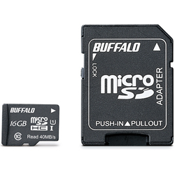RMSD-016GU1SAUHS-I Class1 microSDHCカード SD変換アダプター付 16GB㈱バッファロー