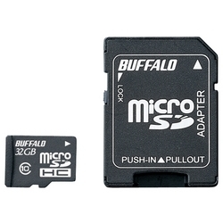 RMSD-32GC10ABClass10 microSDHCカード SD変換アダプター付 32GB㈱バッファロー