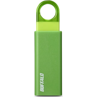 RUF3-KS16GA-GR<BR>オートリターン機構搭載 ノックスライド USB3.1（Gen1）/USB3.0対応 USBメモリー 16GB グリーン<BR>㈱バッファロー