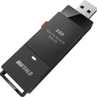 SSD-PUTVB1.0U3-B<BR>抗ウイルス・抗菌ポータブルSSD USB3.2(Gen1) Type-A スティック型 1TB ブラック<BR>㈱バッファロー