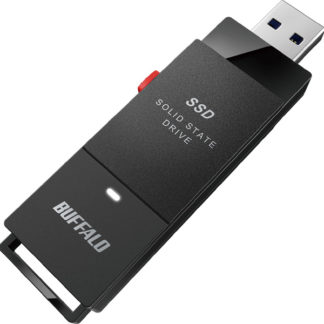 SSD-SCT1.0U3-BA<BR>PC対応 USB3.2(Gen2) TV録画 スティック型SSD 1TB ブラック Type-C付属<BR>㈱バッファロー