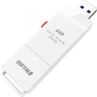SSD-SCT1.0U3-WAPC対応 USB3.2(Gen2) TV録画 スティック型SSD 1TB ホワイト Type-C付属㈱バッファロー