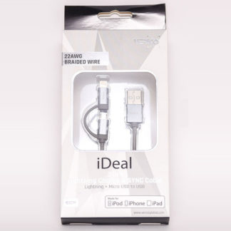 3-2Lig-mic1M丈夫！Lightning/microUSBケーブル 1m MSH-CA-005 Apple MFi認証ミタ産業㈱（Ｖｅｒｉｃｏ）