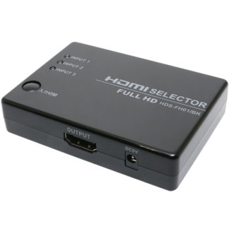 HDS-FH01/BK<BR>HDMI切替器 フルHD対応 3入力1出力<BR>㈱ミヨシ