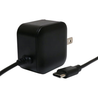 IAC-10S1/BK<BR>薄型USB Type-C充電用ACアダプタ ケーブル一体型 2.4A出力対応 1m ブラック<BR>㈱ミヨシ