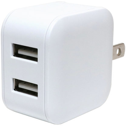IPA-US03/WH薄型USB-ACアダプタ 2ポート 2.4A 自動出力制御IC搭載 ホワイト㈱ミヨシ