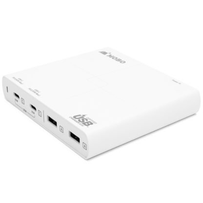 AM-PDC63A2Dual USB-C MultiPort USB AC Adapter デュアルUSB-C PD対応マルチポートUSB充電器 （USB-Cx2・PD60W/30W MAX各1 USB-Ax2）㈱アーキサイト（ＭＯＢＯ）