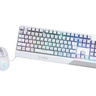VIGOR GK30 COMBO WHITE JP<BR>USB接続ゲーミングキーボードとマウスのコンボ/フルサイズキーボードとDPI切り替え機能搭載マウス/RGB LEDライティング搭載のホワイトモデル<BR>エムエスアイコンピュータージャパン