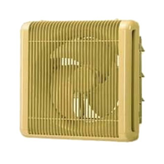 EFG-20KSB2-C<BR>業務用有圧換気扇 電動シャッター付 羽根径20cm 排気専用 単相100V 学校 飲食店 各種店舗（ベージュ）（格子タイプ）<BR>三菱電機㈱（ＦＡ）