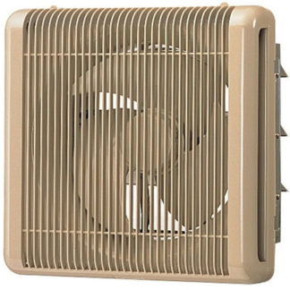 EFG-25KSB2-C<BR>業務用有圧換気扇 電動シャッター付 羽根径25cm 排気専用 単相100V 学校 飲食店 各種店舗（ベージュ）（格子タイプ）<BR>三菱電機㈱（ＦＡ）