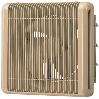 EFG-30KSB2-C<BR>業務用有圧換気扇 電動シャッター付 羽根径30cm 排気専用 単相100V 学校 飲食店 各種店舗（ベージュ）（格子タイプ）<BR>三菱電機㈱（ＦＡ）