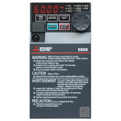 FR-E820-3.7K-1三菱 最小・高性能インバータ FREQROL-E800シリーズ 三相200V入力 適用モータ容量3.7kw(ND)三菱電機㈱（ＦＡ）