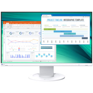 EV2460-WT<BR>液晶ディスプレイ 23.8型/1920×1080/DVI、HDMI、DisplayPort/ホワイト/スピーカー：あり<BR>ＥＩＺＯ㈱