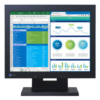 S1504-TBK<BR>液晶ディスプレイ 15型/1024×768/DVI、D-Sub/ブラック/スピーカー：あり<BR>ＥＩＺＯ㈱