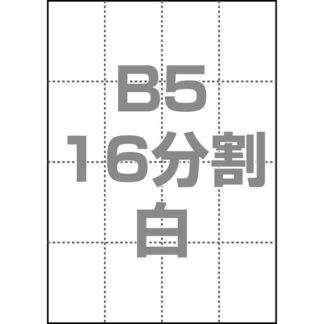 0000-302-B5W1マルチPOP用紙 B5 16分割 1000枚/箱 白㈱中川製作所