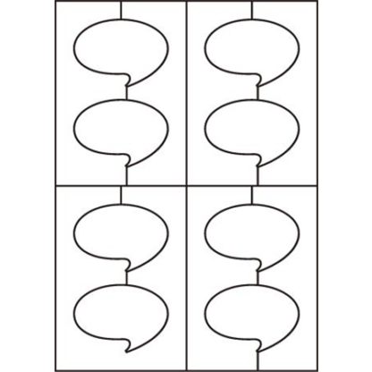 0000-302-LFS3ラミフリー 吹き出しPOP A4-8面 100シート㈱中川製作所