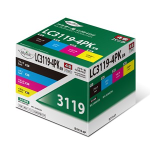 B3119-4P<BR>LC3119-4PK互換インクカートリッジ<BR>日本ナインスター㈱