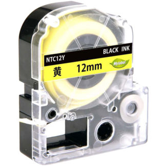 NTC12Y<BR>テプラ互換ラベルカートリッジ　12mm 黒文字黄テープ<BR>日本ナインスター㈱