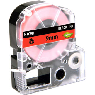 NTC9R<BR>テプラ互換ラベルカートリッジ　9mm 黒文字赤テープ<BR>日本ナインスター㈱