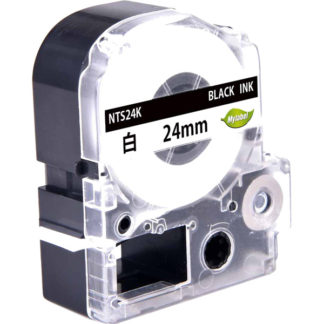 NTS24K<BR>テプラ互換ラベルカートリッジ　24mm 黒文字白テープ<BR>日本ナインスター㈱
